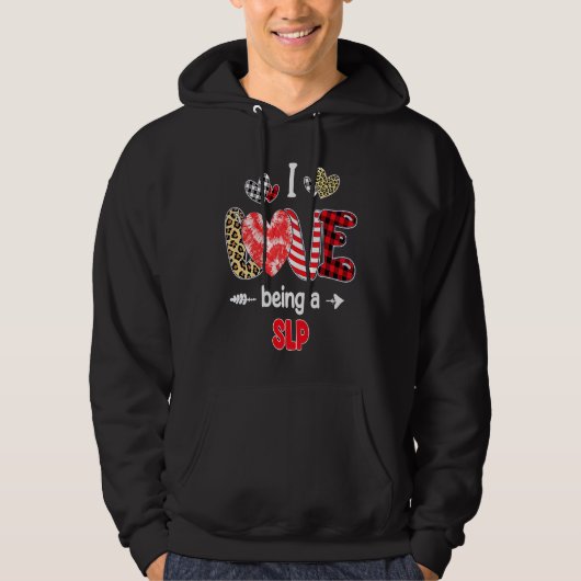 Ik hou van een SLP Speech Therapy Pathologist Vale Hoodie (Voorkant)