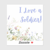 Ik hou van een soldaat sticker (Vel)