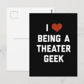 Ik hou van een theatergeek zijn briefkaart (Voorkant / Achterkant)