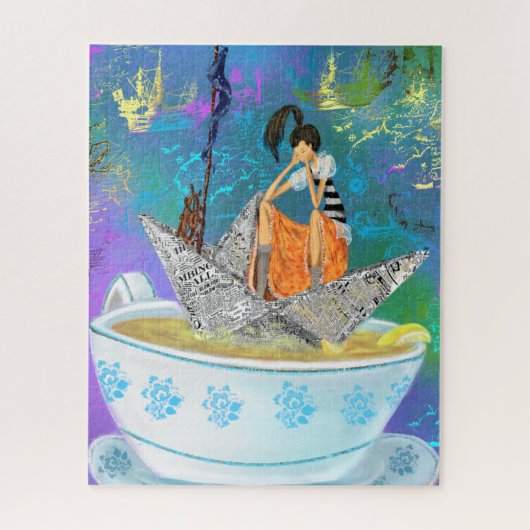 Ik hou van een theepuzzel legpuzzel (Verticaal)