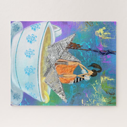 Ik hou van een theepuzzel legpuzzel (Horizontaal)