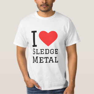 Ik hou van een vierkante sticker met sleeplijn t-shirt