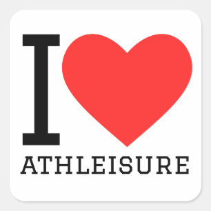 Ik hou van een vrije tijd vierkante sticker