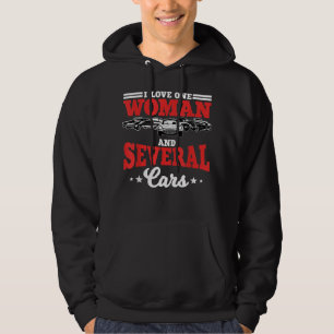 Ik hou van één vrouw en een paar auto-mechanische  hoodie