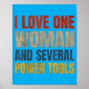 Ik hou van één vrouw en verschillende elektrische  poster