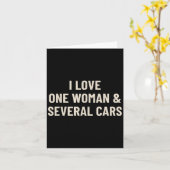 Ik hou van één vrouw en verschillende grappige aut kaart (Gele Bloem)