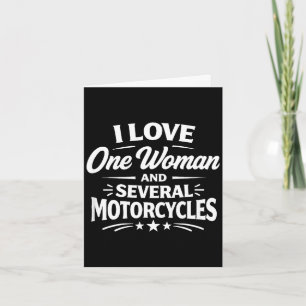Ik hou van één vrouw en verschillende motorfietsen kaart
