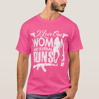 Ik hou van één vrouw en verschillende Pistolen T-shirt
