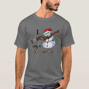 Ik hou van een Wiskunde leraar kerstdabbing Snow T-shirt