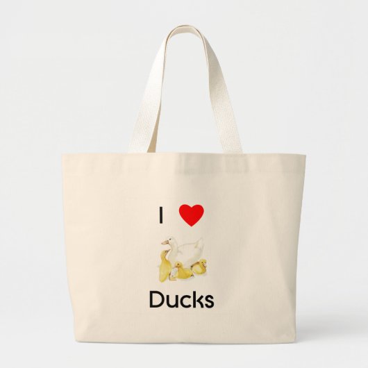 Ik hou van eenden Bag Grote Tote Bag (Voorkant)