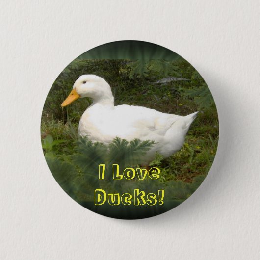 Ik hou van eenden! Cirkelpop Ronde Button 5,7 Cm (Voorkant)