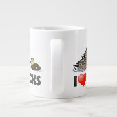 Ik hou van eenden grote koffiekop (Achterkant)