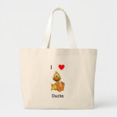 Ik hou van eenden grote tote bag (Voorkant)