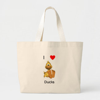 Ik hou van eenden grote tote bag