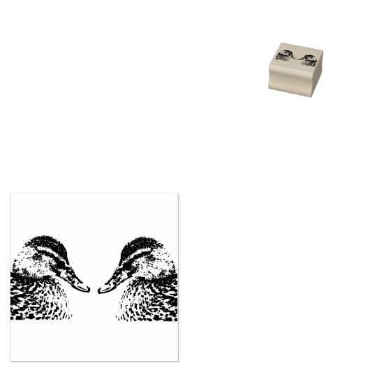 Ik hou van eenden jagen rubberstempel (Gestempeld)