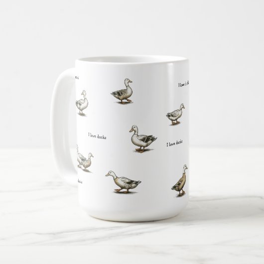 Ik hou van eenden koffiemok (Voorkant links)