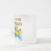 Ik hou van eenden matglas koffiemok (Voorkant links)