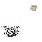 Ik hou van eenden rubberstempel (Gestempeld)