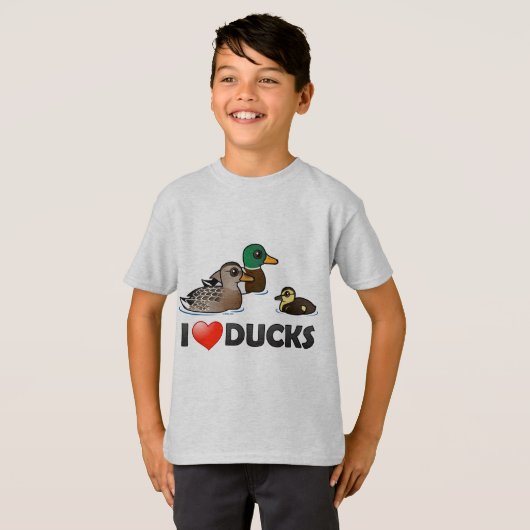 Ik hou van eenden t-shirt (Voorkant volledig)