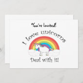 Ik hou van eenhoorns. kaart (Voorkant / Achterkant)