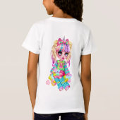 Ik hou van eenhoorns Kawaii Chibi meisje genoemd G T-shirt (Achterkant)