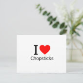 Ik hou van eetstokjes briefkaart (Staand voorkant)