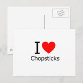 Ik hou van eetstokjes briefkaart (Voorkant / Achterkant)