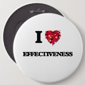 Ik hou van EFFECTIVITEIT Ronde Button 6,0 Cm (Voorkant /achterkant)