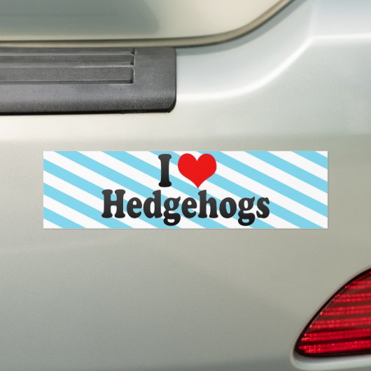 Ik hou van egel bumpersticker (Op auto)
