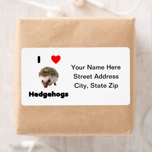 Ik hou van egel etiket (Insitu)