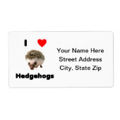 Ik hou van egel etiket (Voorkant)