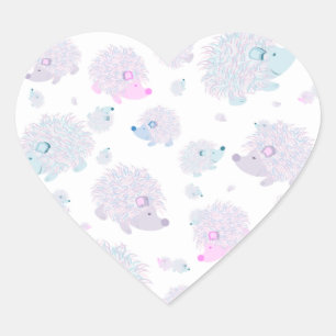 Ik hou van egel hart sticker