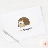 Ik hou van Egels Ovale Sticker (Envelop)