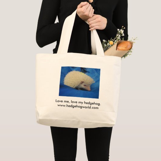Ik hou van egelzak grote tote bag (Voorkant (product))