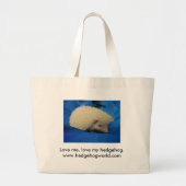 Ik hou van egelzak grote tote bag (Voorkant)