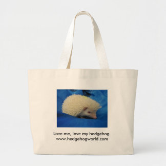 Ik hou van egelzak grote tote bag