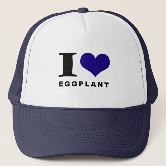 Ik hou van Eggplant Trucker Pet (Voorkant)