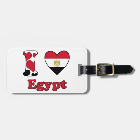 Ik hou van Egypte Bagagelabel (Voorkant horizontaal)