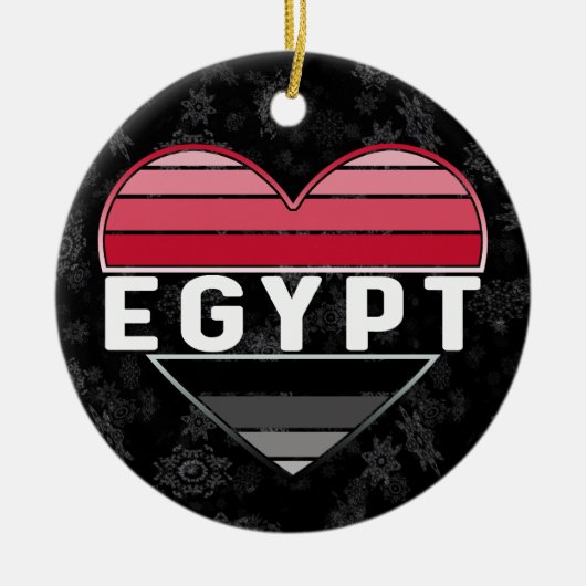 Ik hou van Egypte, Egyptisch hart Keramisch Ornament (Voorkant)