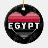 Ik hou van Egypte, Egyptisch hart Keramisch Ornament (Achterkant)