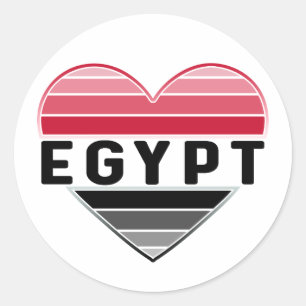 Ik hou van Egypte, Egyptisch hart Ronde Sticker