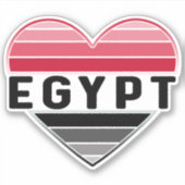 Ik hou van Egypte, Egyptisch hart Sticker (Voorkant)
