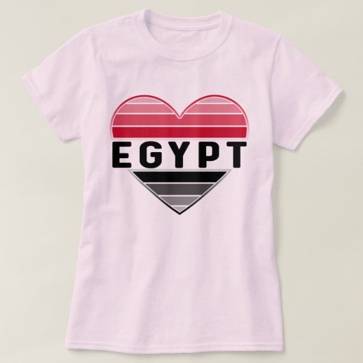 Ik hou van Egypte, Egyptisch hart T-shirt (Design voorkant)