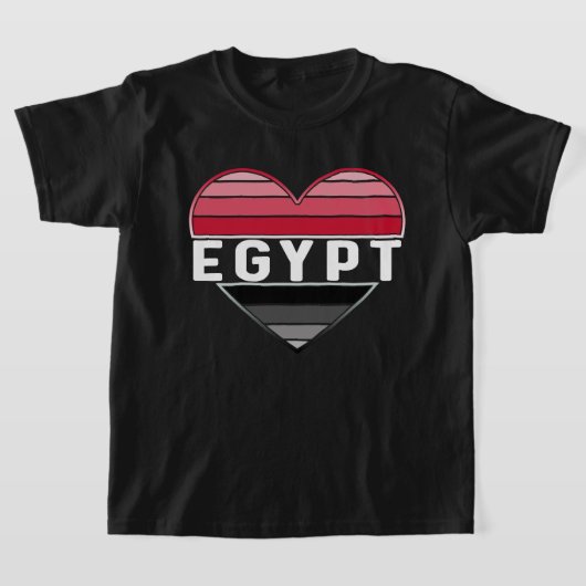 Ik hou van Egypte, Egyptisch hart T-shirt (Laagn)