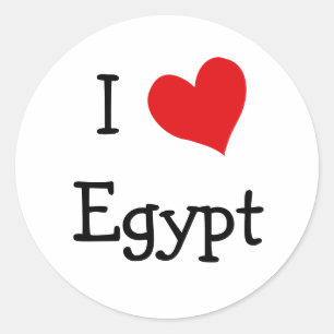Ik hou van Egypte Ronde Sticker
