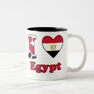 Ik hou van Egypte Tweekleurige Koffiemok