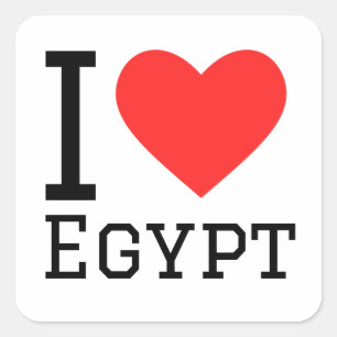 Ik hou van Egypte Vierkante Sticker