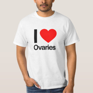 Ik hou van eierstokken t-shirt