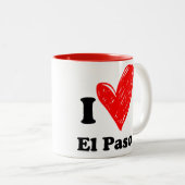 Ik hou van El Paso Tweekleurige Koffiemok (Voorkant rechts)