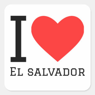 Ik hou van El Salvador Vierkante Sticker